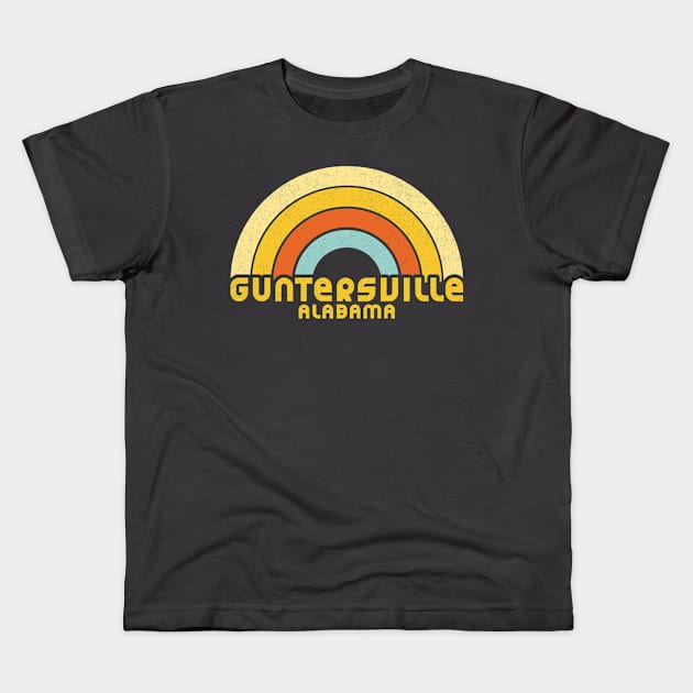 Retro Guntersville Alabama Kids T-Shirt by dk08